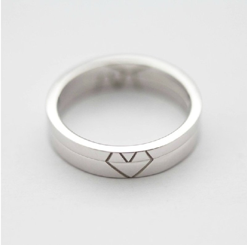 MV情侶銀戒（對戒、情人節禮物、求婚） - yyogurt - 戒指 - 其他金屬 白色
