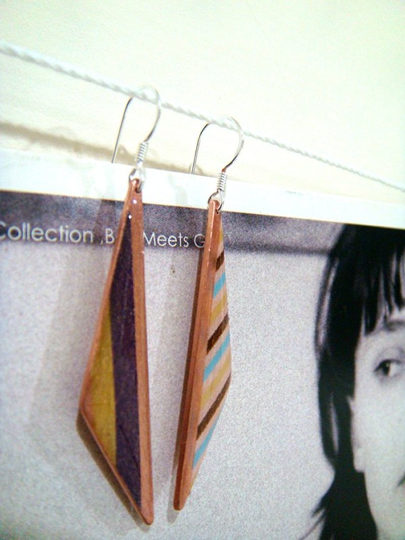 【StUdio】Stripe earrings 1 - Earrings & Clip-ons - Other Metals Multicolor