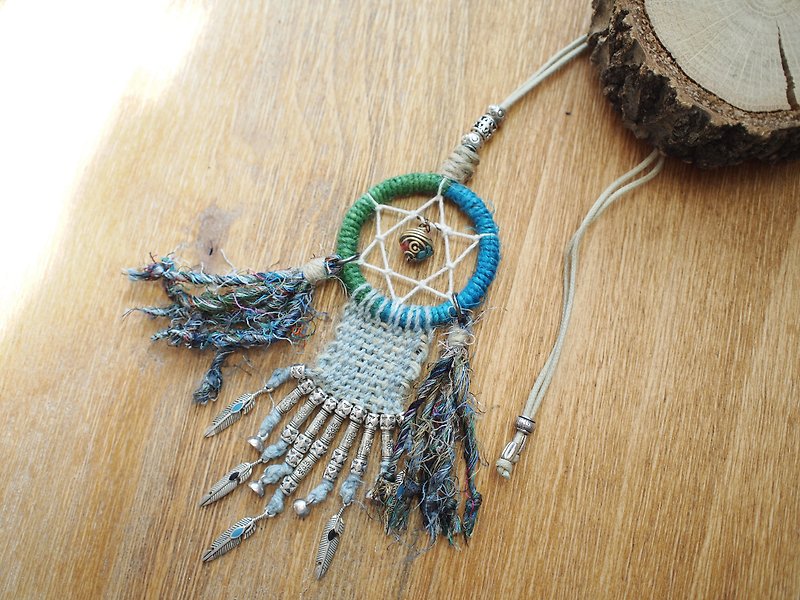 Weaving MIX Dreamcatcher Necklace ~ Valentine's Day gift birthday gift Christmas gifts Natural wire. Indian. - อื่นๆ - วัสดุอื่นๆ 