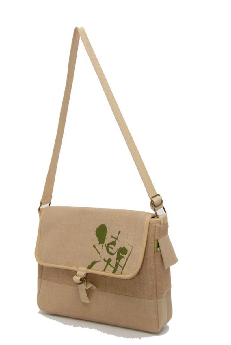 Tidal wave of flavor with a walking sack - Laptop Bags - Plants & Flowers Khaki