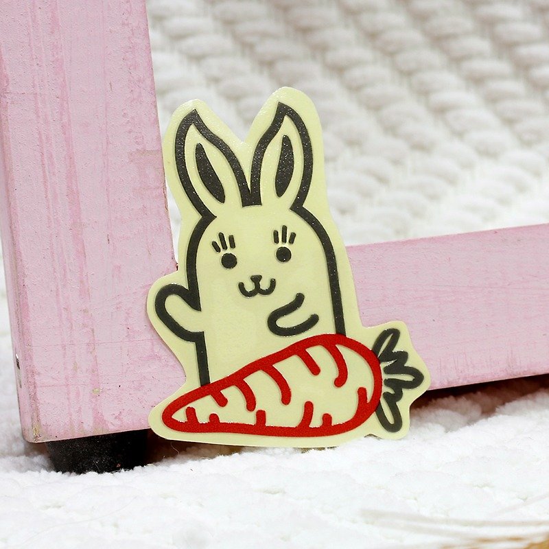 [反光貼紙] 兔寶寶 Bunny 6.8*4.7 cm - 貼紙 - 防水材質 多色