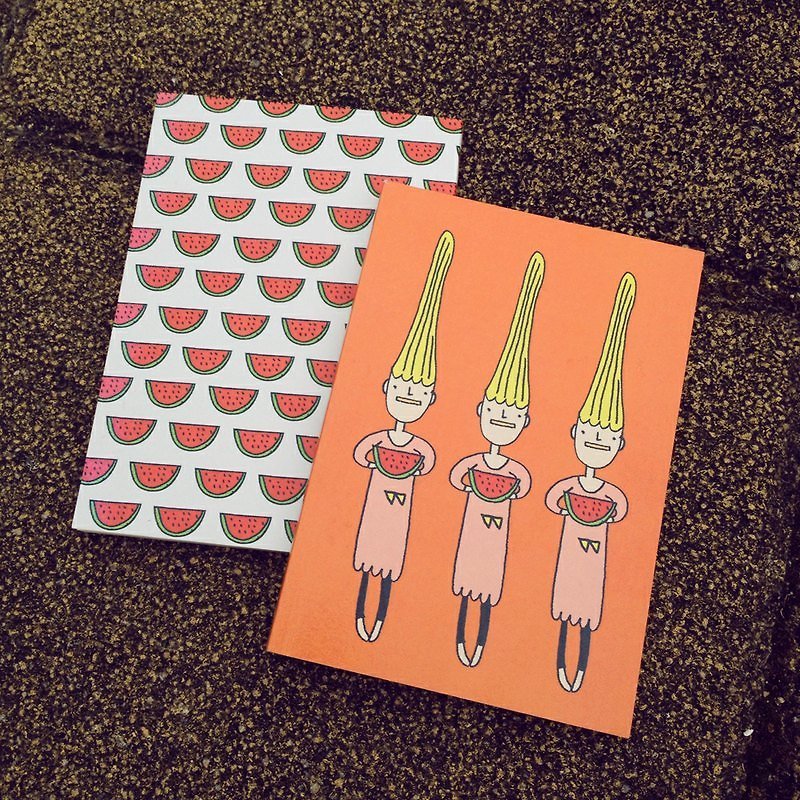 1/10 sticker book / watermelon - Notebooks & Journals - Paper Orange