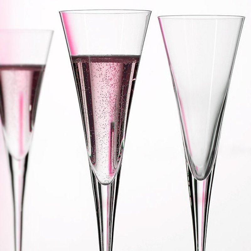 (一對價)165cc【MSA婚禮水晶香檳杯】德國Spiegelau白金無鉛水晶香檳結婚對杯 結婚禮物 客製化 - 酒杯/酒器 - 玻璃 粉紅色