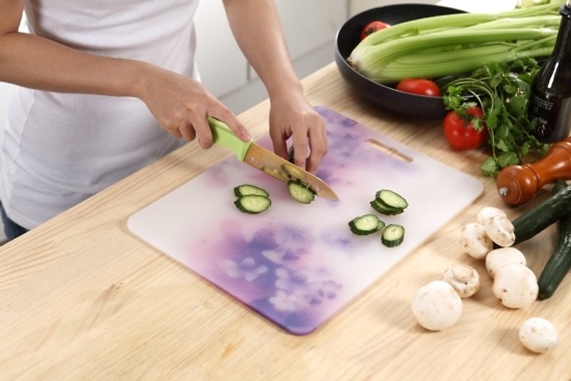 Antibacterial chopping block (L) Japan Queen Violet pattern - Cookware - Other Materials Purple