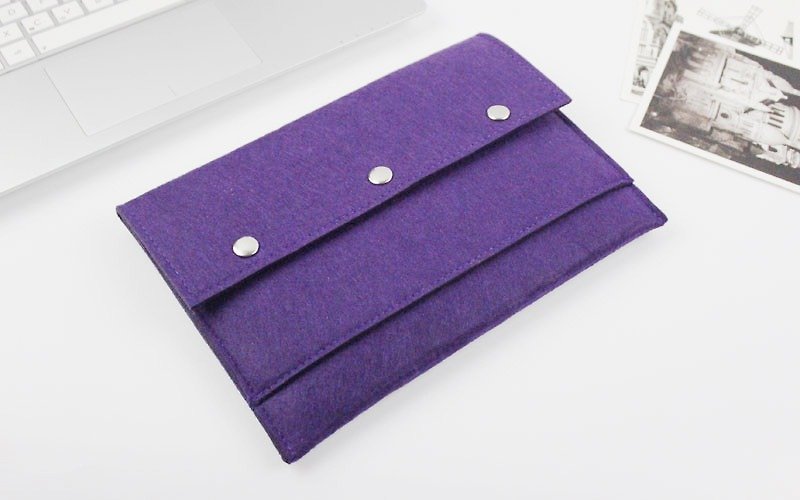 Genuine pure handmade purple felt Microsoft computer protective cover blanket sets of laptop bag computer package Surface Laptop (can be tailored) - ZMY064PUSF3 - เคสแท็บเล็ต - วัสดุอื่นๆ สีม่วง
