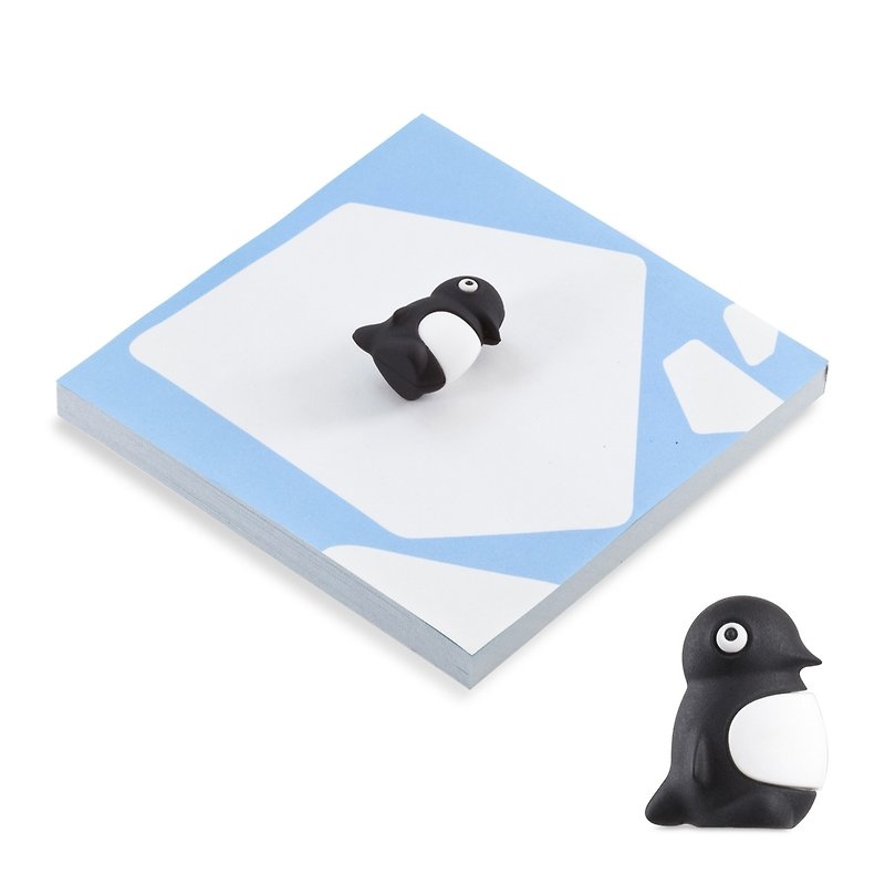 企鵝造型磁鐵便條組 - 磁鐵 - 紙 藍色