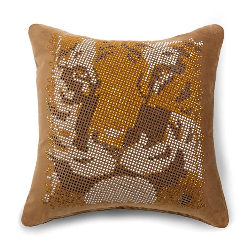 【GFSD】Rhinestone Boutique-Fashion Trainer-【Head up Tiger】Cushion - Pillows & Cushions - Other Materials Brown