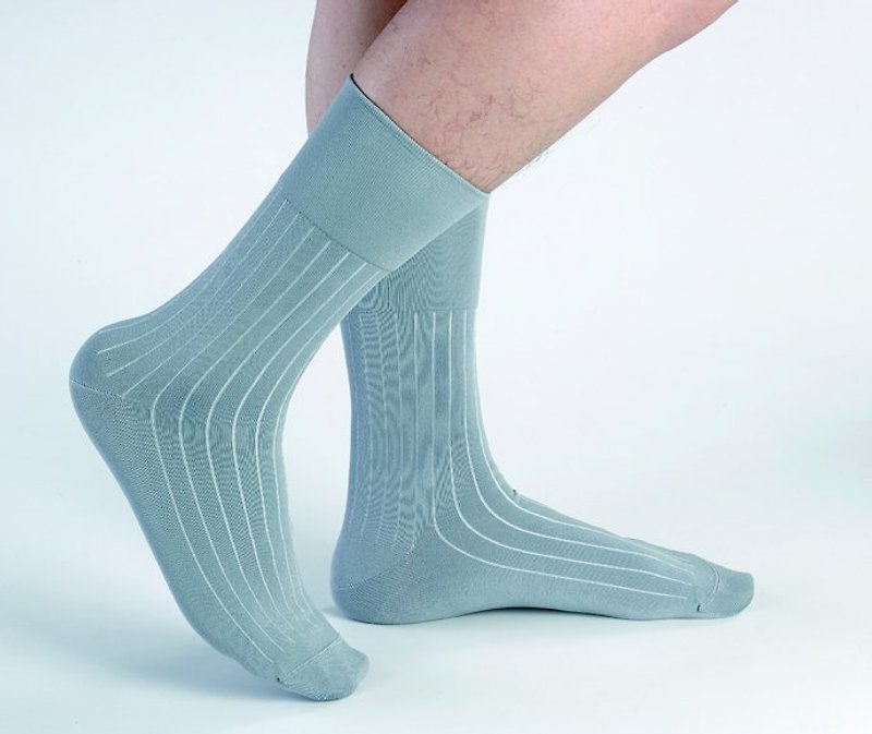 ถุงเท้าปากกว้างสุภาพบุรุษระงับกลิ่นกายที่ไม่ระบุตัวตน สีเทา - ถุงเท้าข้อกลาง - เส้นใยสังเคราะห์ สีเทา