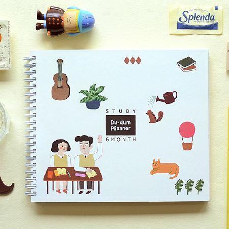 Dessin x Jamstudio-Du-dum心跳時刻讀書計畫本-01 Hey boy,JSD78292 - 筆記本/手帳 - 紙 多色