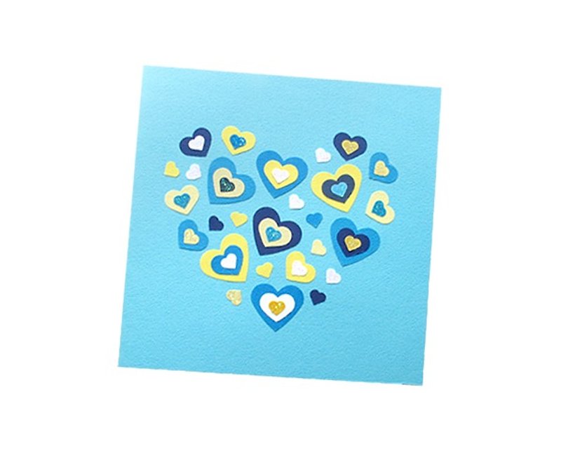 Handmade Cards _ Happy Love Universal Card D ... Valentine Card, Father Card - การ์ด/โปสการ์ด - กระดาษ สีน้ำเงิน