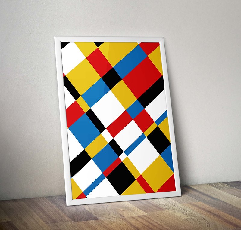 Retro geometry_Bauhaus - Posters - Paper Multicolor