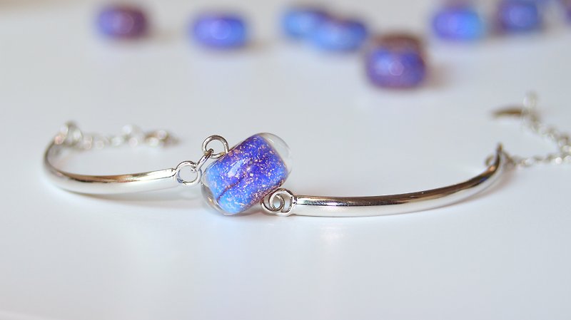 Handmade Star Glass Bracelet - สร้อยข้อมือ - แก้ว สีน้ำเงิน