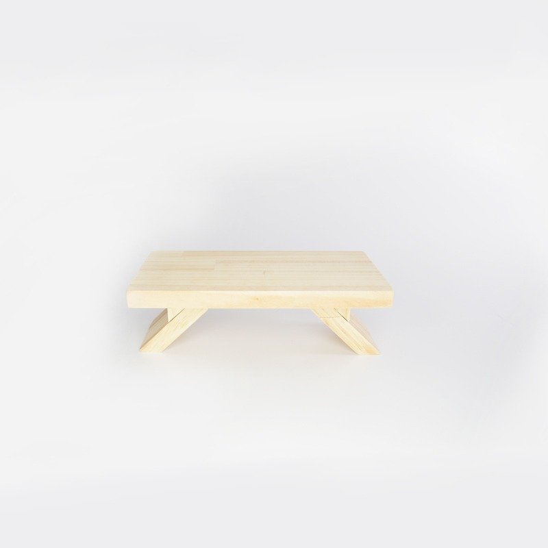 Pine small shelf/wood mobile phone holder/wooden display table/raised wooden ornaments - งานไม้/ไม้ไผ่/ตัดกระดาษ - ไม้ สีกากี