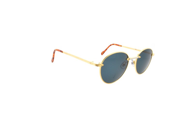 Luigi Batani LB 252 C10 80s Italian-made antique sunglasses - แว่นกันแดด - วัสดุอื่นๆ สีทอง
