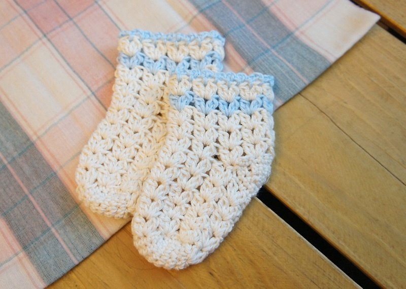 Organic cotton knitting baby soft socks (using Japanese organic cotton knitting) / moon gift~ - อื่นๆ - วัสดุอื่นๆ หลากหลายสี