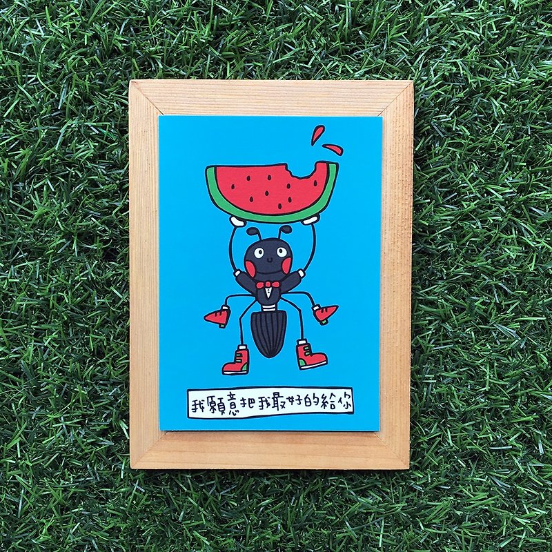 Ant watermelon postcard (No. 19) - Cards & Postcards - Paper Multicolor