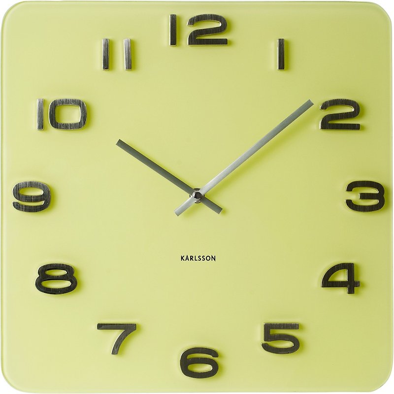 Karlsson, Wall clock Vintage yellow glass - นาฬิกา - แก้ว สีเหลือง