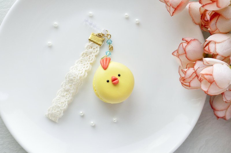 Sweet Dream☆Gummi Chicken Macaron-Phone Strap/Wedding Small Items/Birthday Gift - Other - Other Materials Yellow