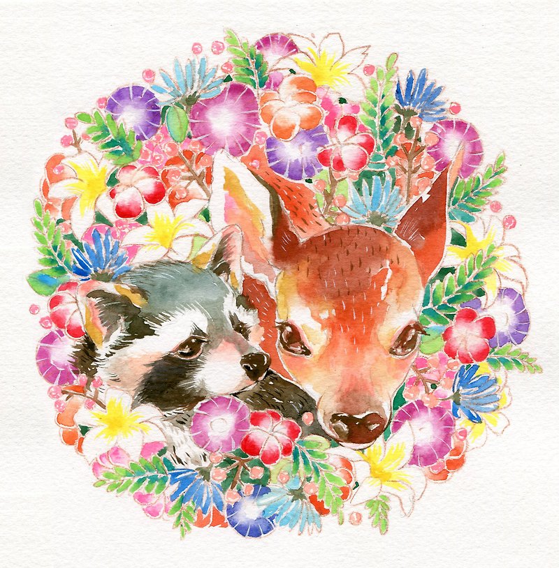 North American raccoon & deer section square greeting cards - Cards & Postcards - Paper Multicolor