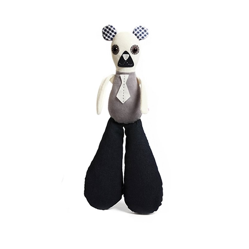 オランダのエステック手縫い安全材料コレクション人形 - ルイカブビッグフット - 出産祝い用贈物 - コットン・麻 ブルー