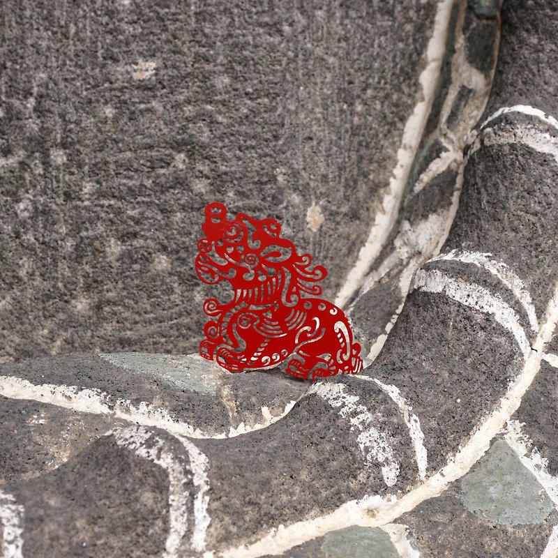 麥麥大節慶-吉星貔貅 金屬書籤-紅 | 文化節慶 開運祈福 文具送禮 - 書籤 - 不鏽鋼 