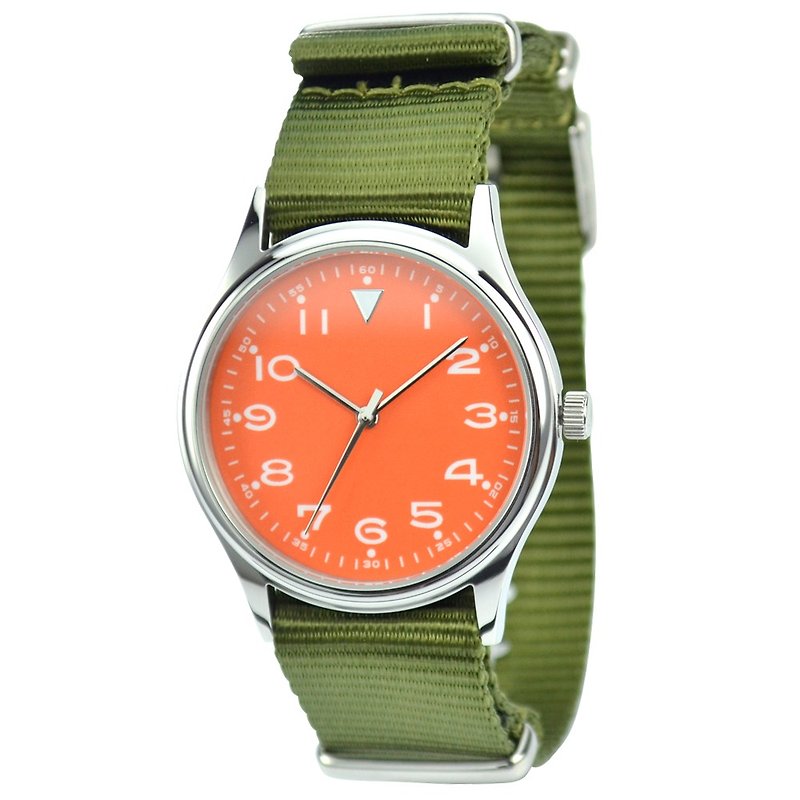 Casual watch with nylon strap - นาฬิกาผู้หญิง - โลหะ สีส้ม
