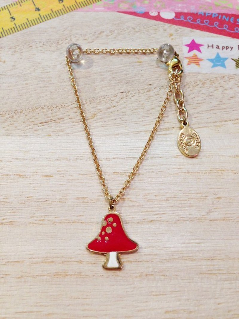 ▲ BKK H.M BRACELET ▲24K金系列-小蘑菇 - 手鍊/手環 - 其他金屬 紅色