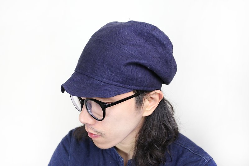 Omake改良版軍帽 - 帽子 - 其他材質 藍色