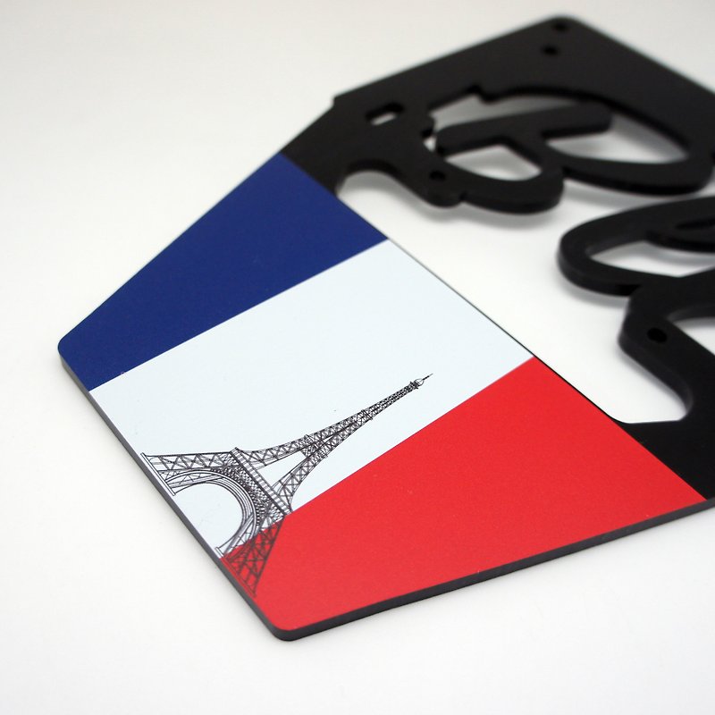BLR License Plate Frame for Vespa [ Eiffel Tower ] AC09 - Other - Acrylic Red