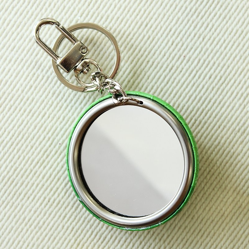 Seesaw of heart -Stainless Steel mirror key ring - Charms - Other Materials Green