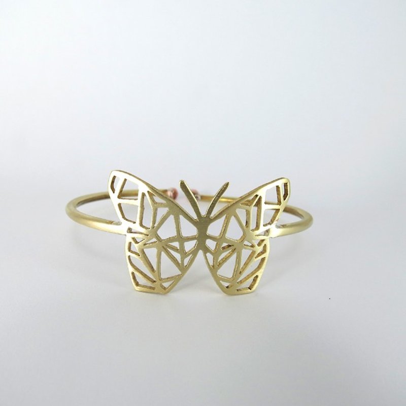 Geometric butterfly bracelet - สร้อยข้อมือ - โลหะ สีส้ม