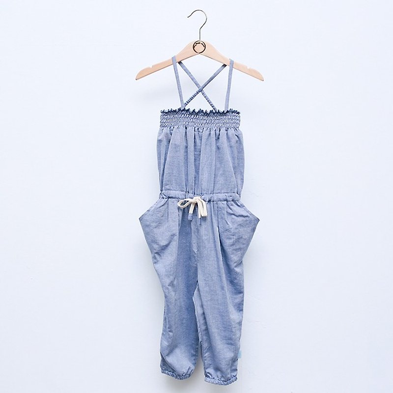 [my little star] Airy organic cotton jumpsuit - Other - Cotton & Hemp Blue