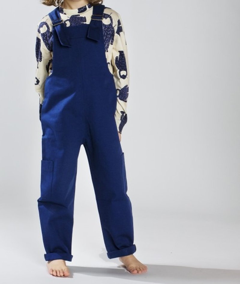 2014 autumn/winter koolabah blue organic cotton suspender work pants - อื่นๆ - ผ้าฝ้าย/ผ้าลินิน สีน้ำเงิน
