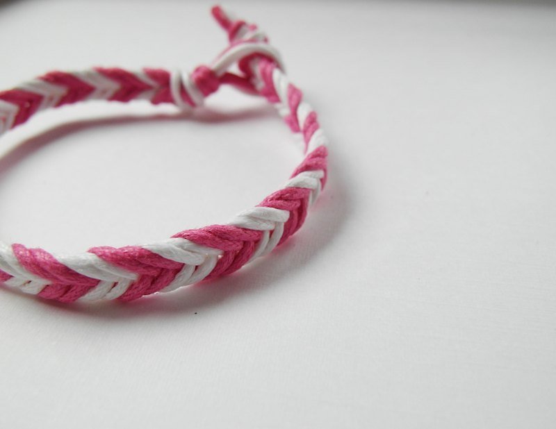 Staggered / hand-knitted anklet - Other - Genuine Leather White
