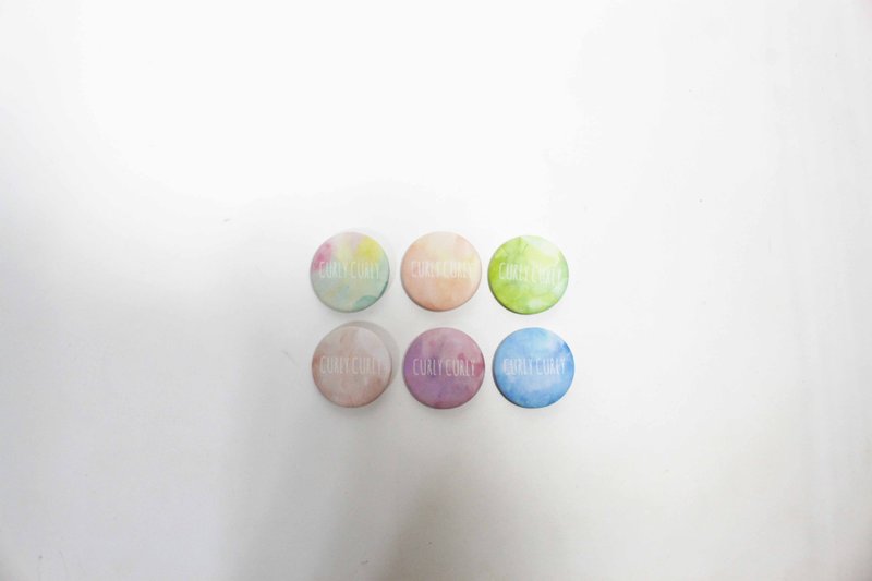 [CURLY CURLY] Gradient Pin Package ( 6 in a pack) - Brooches - Plastic Multicolor