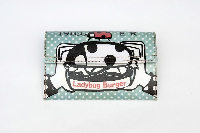 1983ER old small paper bag - Ladybug Hamburg / last - กระเป๋าสตางค์ - กระดาษ สีน้ำเงิน