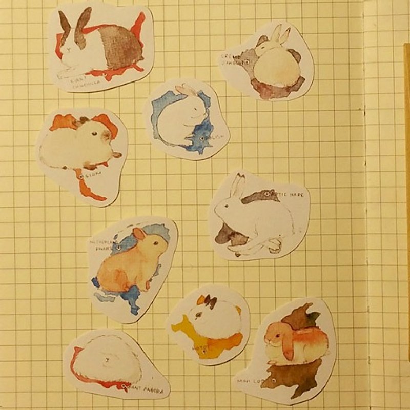 Super Meng rabbit illustrations Sticker - Stickers - Paper 