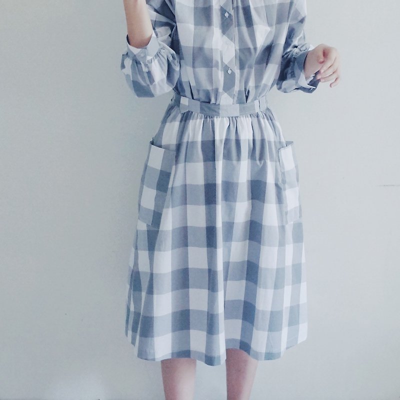 格格套裝（裙） - Skirts - Cotton & Hemp Gray