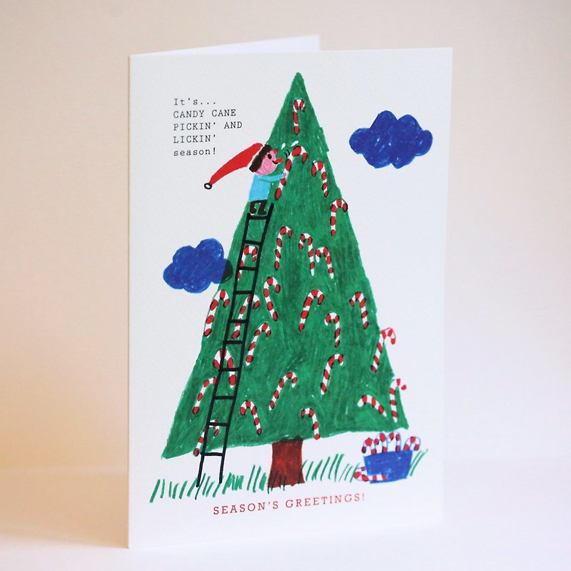 糖果樹 聖誕卡 - การ์ด/โปสการ์ด - กระดาษ สีเขียว