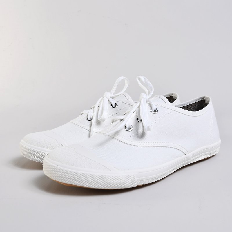 kara classic white/little white shoes/year-end 40% off/casual shoes/canvas shoes with minor flaws - รองเท้าลำลองผู้หญิง - วัสดุอื่นๆ ขาว