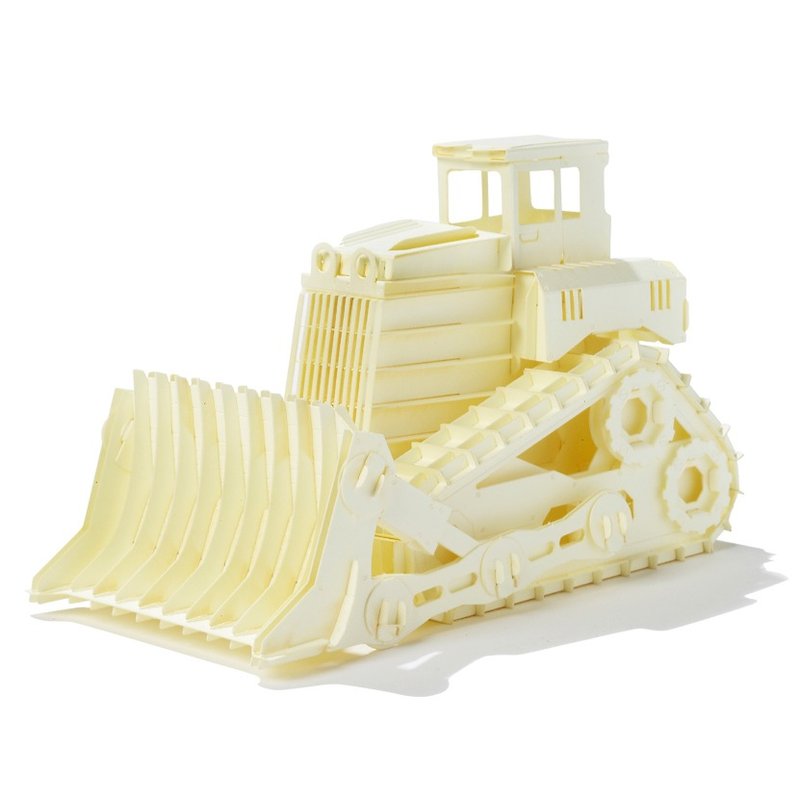 Papero Paper Landscape DIY Mini Model-Bulldozer/Bulldozer - 木工/竹細工/ペーパークラフト - その他の素材 ホワイト