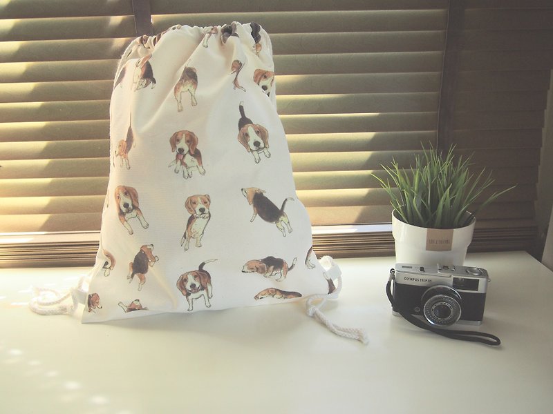 Beagle Bag - Drawstring Bags - Other Materials White