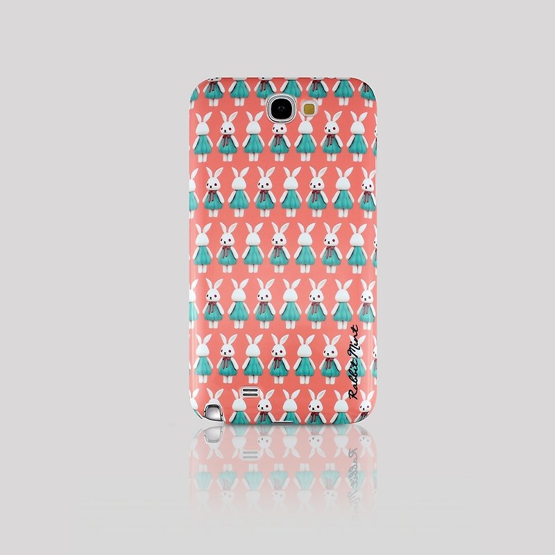 (Rabbit Mint) Mint Rabbit Phone Case - Bu Mali pattern series Merry Boo - Samsung Note 2 (M0011) - Phone Cases - Plastic Orange