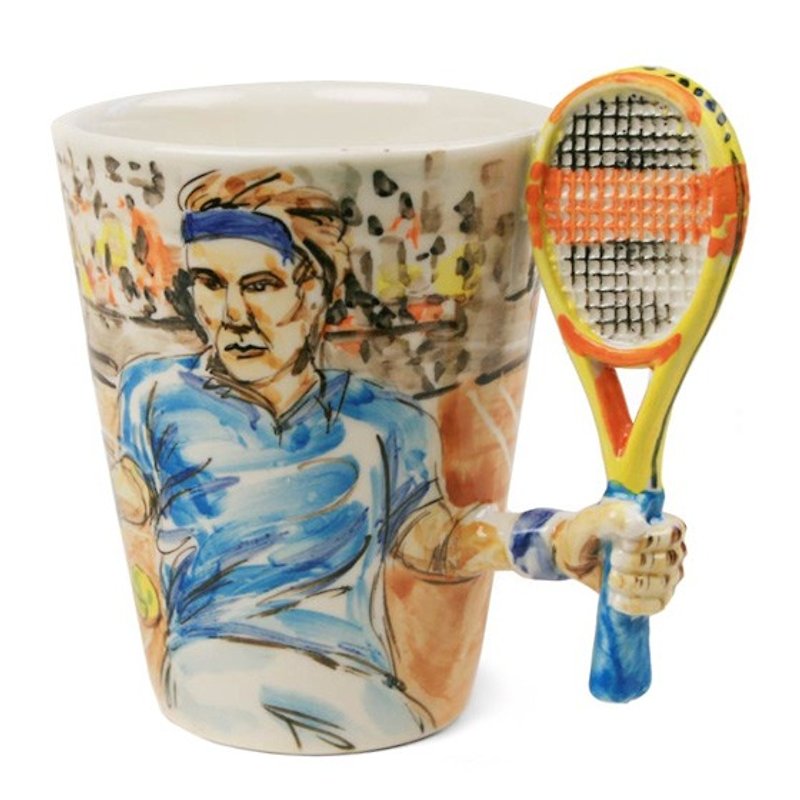 父の日の愛のスポーツ[MSA]ブルーウィッチ英国カップテニスの斜視レタリング父の日のプレゼントにもビジネスギフトのセラミックマグコレクションを描きました - マグカップ - 紙 グリーン