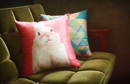 月鹿島上的風景 動物園 | 阿南白兔 手繪插畫 午睡枕 抱枕含枕心 入厝禮物