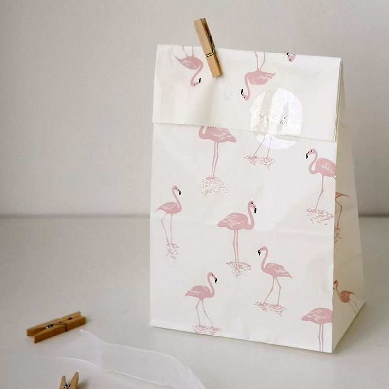 Dailylike - animal gift bag paper bag group (10 into) -04 flamingo, E2D24446 - ซองจดหมาย - กระดาษ สึชมพู