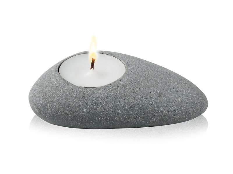 Pebble Candle Holder - Items for Display - Other Materials Gray