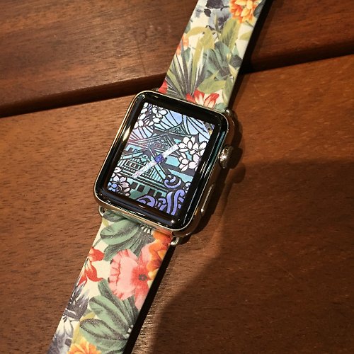 UltraCase Apple Watch Series 1 - 5 花紋圖案真皮錶帶 38 40 42 44 mm 40
