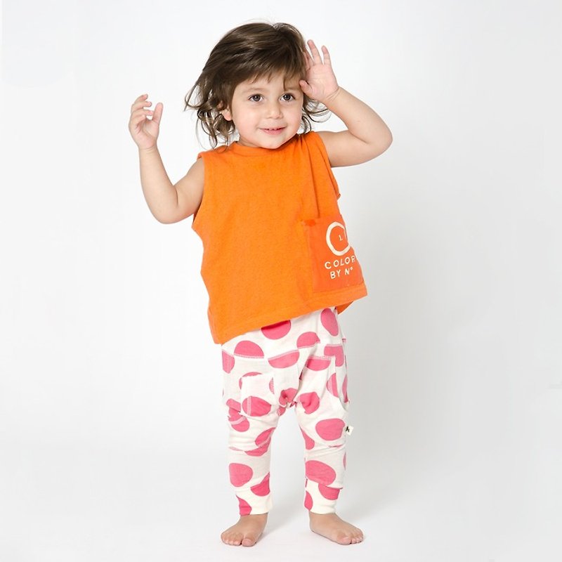 【Swedish children's clothing】Organic cotton comfortable and breathable onesies pants for newborns 60cm to 3 years old - ชุดทั้งตัว - ผ้าฝ้าย/ผ้าลินิน สีแดง