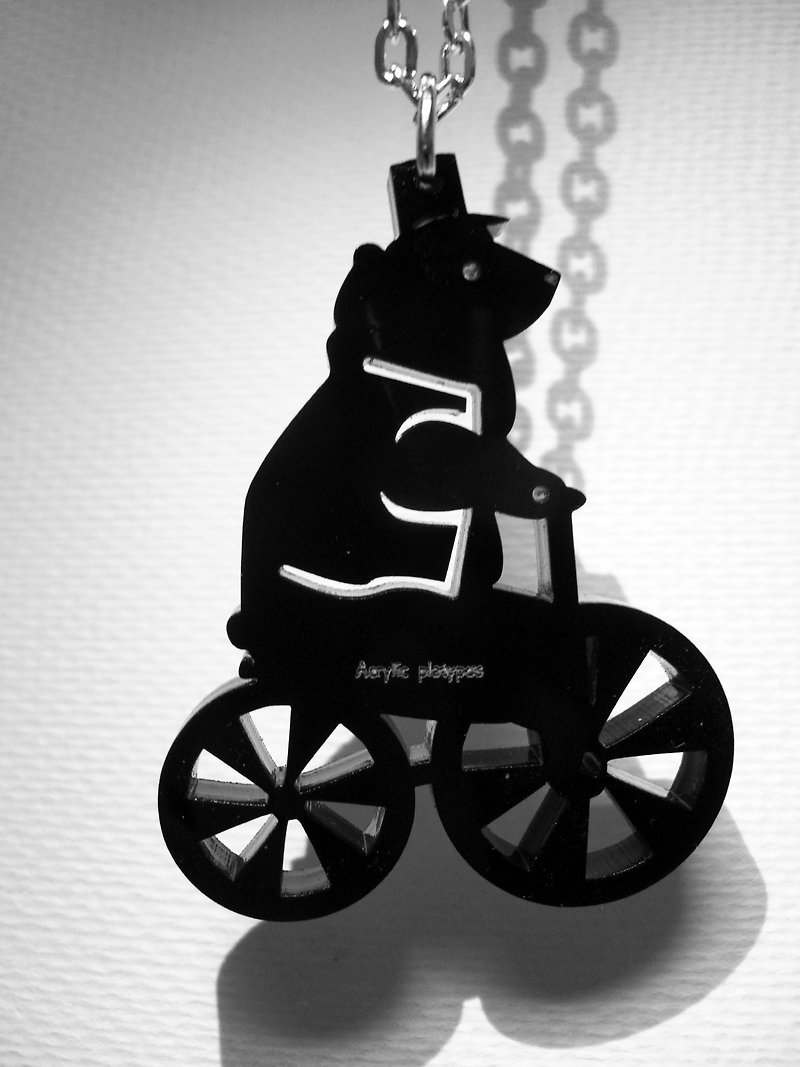 力克鴨☉單車熊(馬戲團系列)☉項鍊/鑰匙圈 - 項鍊 - 壓克力 多色